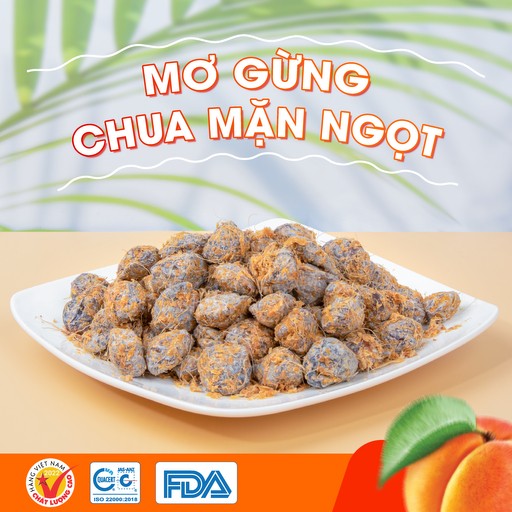 Mơ gừng chua mặn ngọt